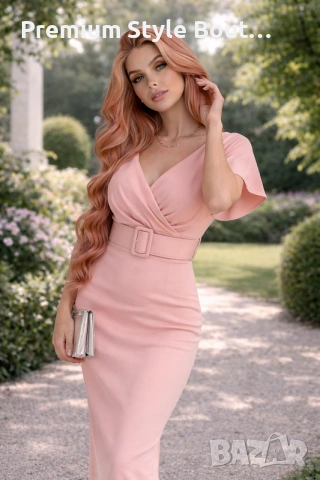 рокля с колан, снимка 2 - Рокли - 53627051