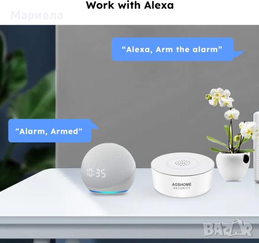 Безжична домашна аларма AGSHOME / WiFi alarm work with Alexa / Аларма 120dB , снимка 18 - Други стоки за дома - 45841225