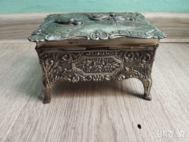 Посребрена барокова кутия за бижута, снимка 7 - Антикварни и старинни предмети - 45023800