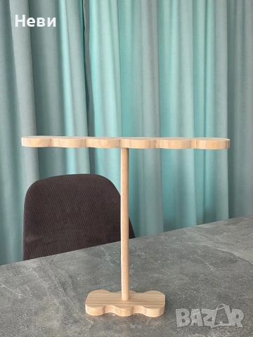 Комплект дървени стойки за аксесоари за коса, снимка 5 - Органайзери - 54172415