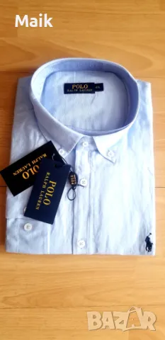 Мъжка ленина риза Ralph Lauren 4XL,, снимка 2 - Ризи - 47326321