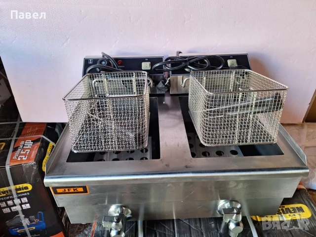 Фритюрник електрически професионален 8л.+8л.3моделаа