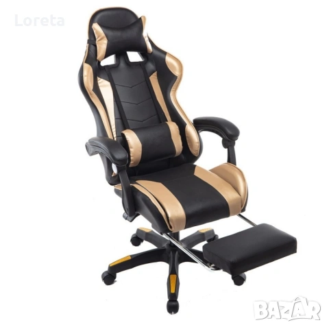 Въртящ се кожен стол за офис и компютърни игри, снимка 7 - Столове - 53274128