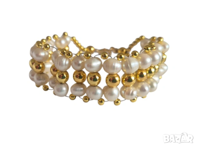 Оригинален подарък за жена - Перла на късмета със златен синджир, снимка 5 - Колиета, медальони, синджири - 49974618