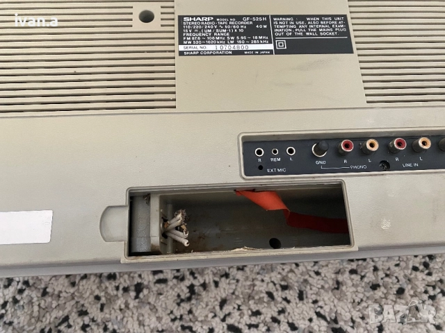Sharp GF-525, снимка 5 - Радиокасетофони, транзистори - 51789226