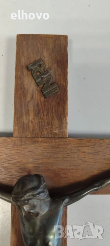 Дървен кръст разпятие Исус Христос#1, снимка 4 - Антикварни и старинни предмети - 54275664