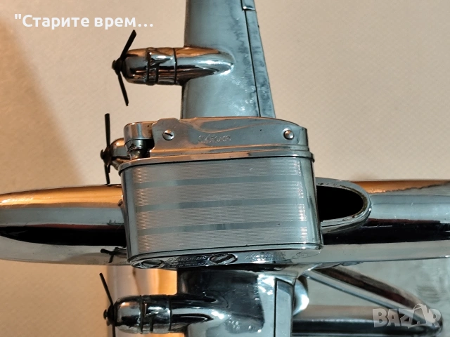 Настолна Запалка Хромиран Самолет., снимка 3 - Запалки - 53087932