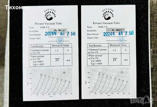 PSVANE 300B-TII MARK II Tubes HiFi Serie (Matched Pair), снимка 5 - Ресийвъри, усилватели, смесителни пултове - 53642980