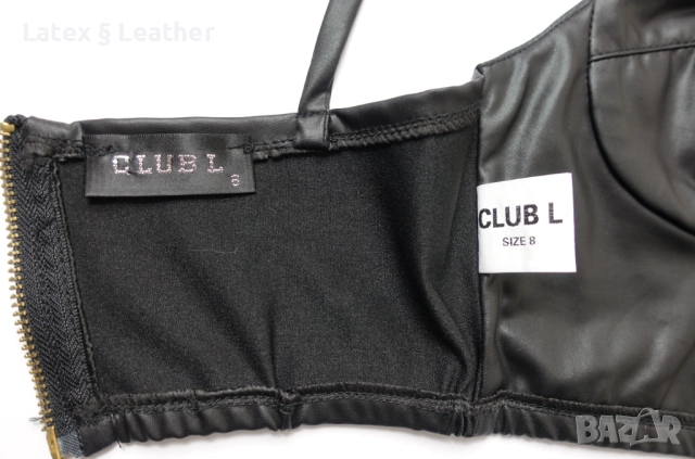 Кожено късо бюстие/кроп топ Club L , снимка 4 - Корсети, бюстиета, топове - 52190637