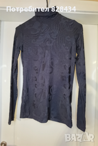 Черно релефно поло Corso Italia, снимка 14 - Блузи с дълъг ръкав и пуловери - 44956083