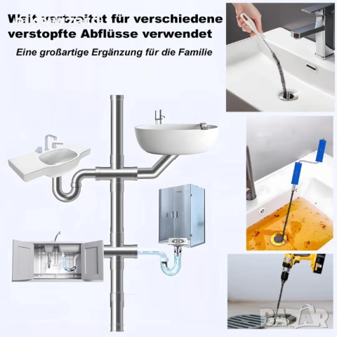 Спирала за почистване на канали 8 мм x 10 м с ръчна манивела – пружинна стомана НОВА, снимка 3 - Други инструменти - 53434584