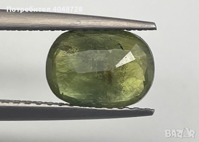 Естествен зелен сапфир 4.05ct. - Мадагаскар, снимка 5 - Други - 45603380