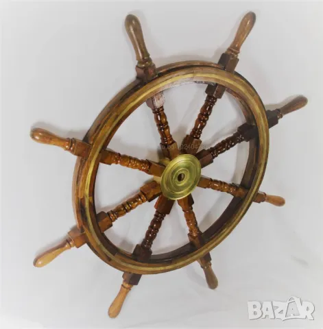 402 Корабен рул,щурвал с месингов ринг., снимка 5 - Антикварни и старинни предмети - 50098179
