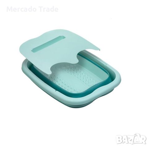 Сгъваема ваничка за крака Mercado Trade, Тюркоаз, снимка 4 - Продукти за маникюр - 45982827