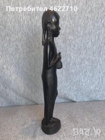 Африканска дървена статуетка, снимка 6 - Антикварни и старинни предмети - 53668587