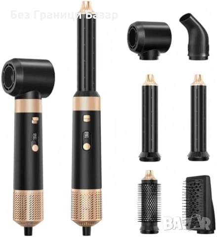 Нов Мулти стайлер за коса 6 в 1 950W маша изправящ гребен и четка обем