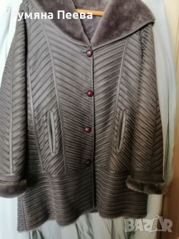 Зимно кожено палто, снимка 1 - Палта, манта - 45470987