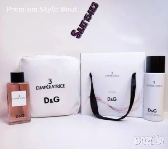 комплект парфюм, дезодорант,чанта и кутия dolce gabbana 