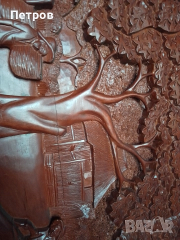 картина дърворезба 133/61 см, снимка 6 - Картини - 52941957