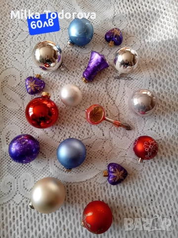 стъклени играчки за елха от Соца , снимка 2 - Декорация за дома - 52436726
