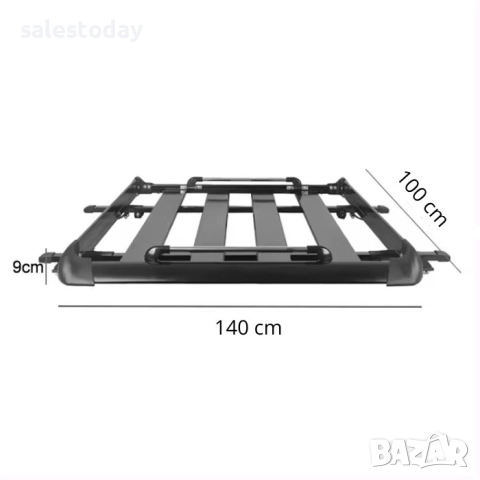 Багажник за кола, Скара за покрив на автомобил, джип, бус греди и Планки за монтаж, 140 х 100 см