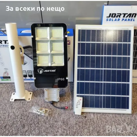 ✨УЛИЧНА СОЛАРНА ЛАМПА JORTAN С ПАНЕЛ И СТОЙКА 400W, снимка 2 - Соларни лампи - 46839623