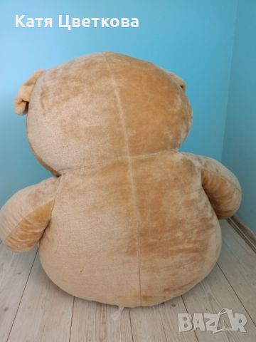 Запазен голям плюшен мечок 80 см , снимка 5 - Плюшени играчки - 45448900