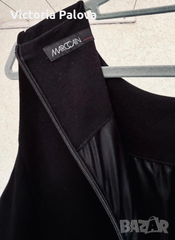 MARCCAIN оригинал черна рокля с метални капси премиум качество и стил, снимка 11 - Рокли - 53309712