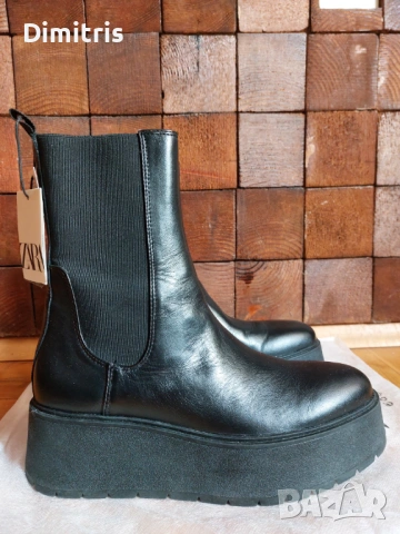 Дамски кожени боти, снимка 4 - Дамски боти - 53403193