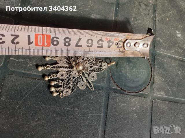 Красив накит висулка филигран, снимка 5 - Антикварни и старинни предмети - 50918586