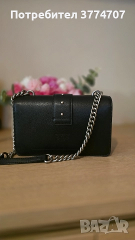 Чанта Pinko - черна ***СРЕБЪРНА***, снимка 3 - Чанти - 52574782