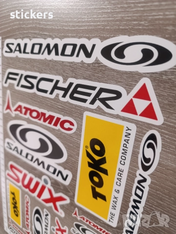 Стикери Toko Salomon Fischer Atomic Swix Stickers - 21 бр., снимка 4 - Аксесоари и консумативи - 51435845