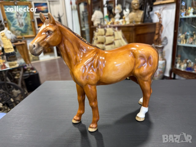 Стар порцеланова фигура на кон от Max Roesler. №7900, снимка 2 - Колекции - 53663254