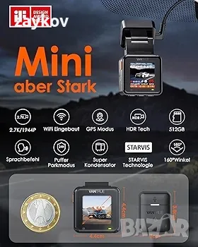 видеорегистратор VANTRUE E1 2.7K Dashcam Mini Car WiFi GPS, 2.5K 1440P/60FPS Dash Cam, снимка 2 - Друга електроника - 49820754