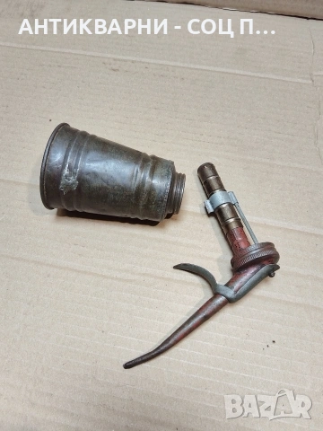 Соц Стара Метална Масльонка За Машини Техника. НОМЕР 983., снимка 8 - Антикварни и старинни предмети - 53940424