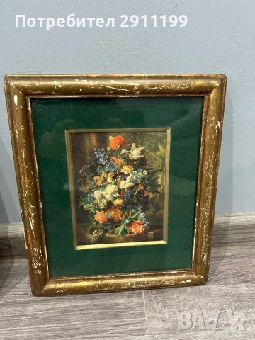 Антикварна картина, 2 бр., снимка 3 - Картини - 54303852