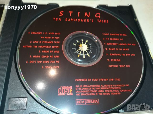 STING CD 1805241805, снимка 2 - CD дискове - 45796288