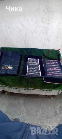 3бр стари кадифяни престилки