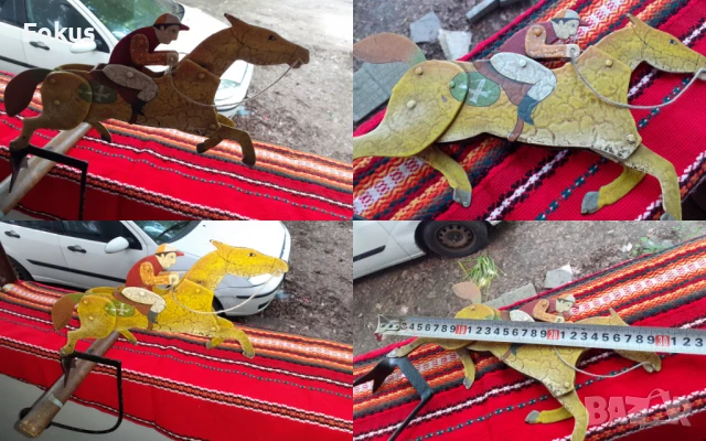 Стара американска играчка - жокей, снимка 7 - Антикварни и старинни предмети - 50836688