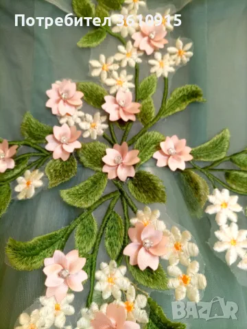 Официална рокля с цветя и камъни, снимка 5 - Рокли - 44111456