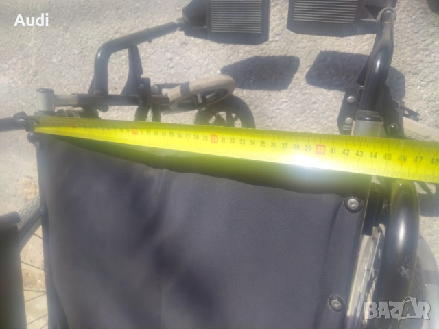 Сгъваема инвалидна рингова количка със степенки Марка: Eclip Ширина на седалката 46см Дълбочина 45см, снимка 5 - Инвалидни колички - 53825159