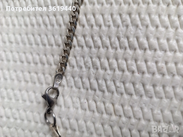 сребърни синджир и колие, снимка 4 - Колиета, медальони, синджири - 52913643