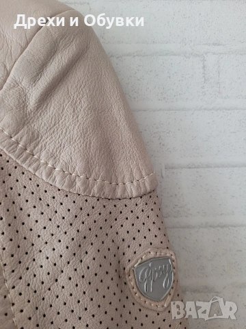 Бежово яке естествена кожа Gipsy , снимка 2 - Якета - 54095697