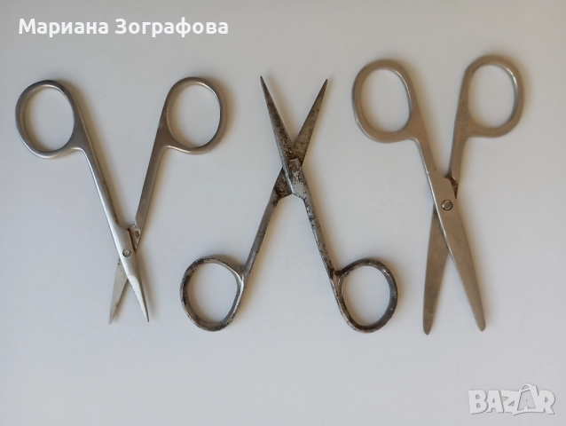 Стари ножици, Малки и Големи - 15 бр., - за малки деца, - канцеларски и сгъваеми, снимка 16 - Антикварни и старинни предмети - 50999470