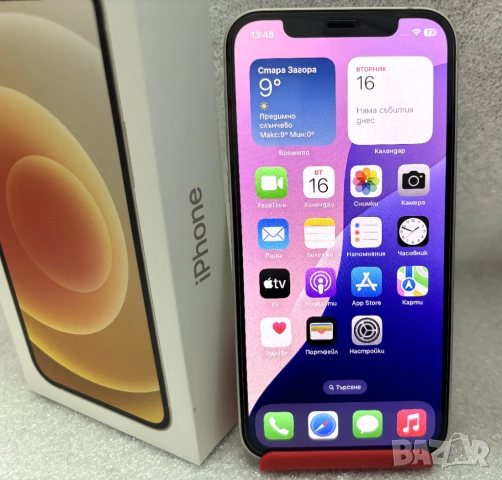 Перфектен! Като нов! Apple iPhone 12, 64 GB, White, 91% батерия, снимка 2 - Apple iPhone - 52814171