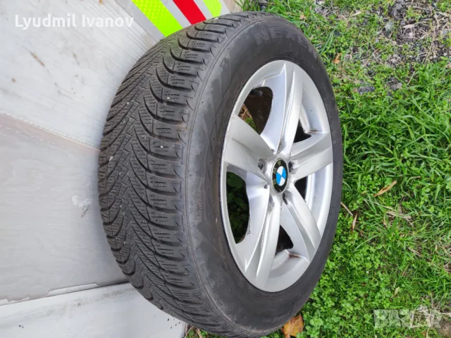 Алуминиеви джанти 16-ки 5x120 за BMW E90 със зимни гуми 205/55 R16, снимка 7 - Гуми и джанти - 47873598