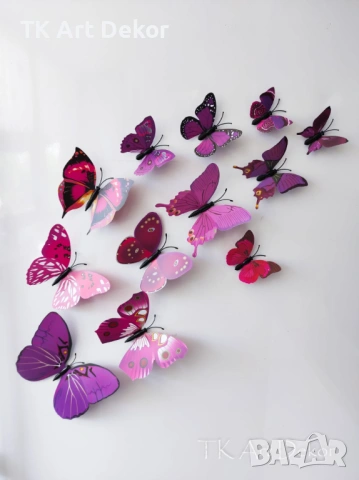 3D пеперуди (декорация, стикери), снимка 6 - Декорация за дома - 53895725
