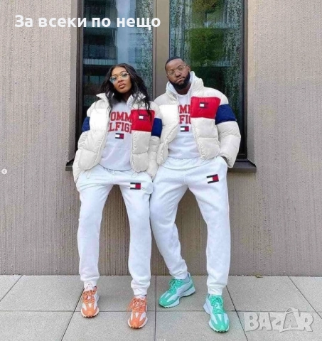 Tommy Hilfiger Мъжки Комплект от 3 части Ватиран екип долнище и горнище с качулка + яке Код S132