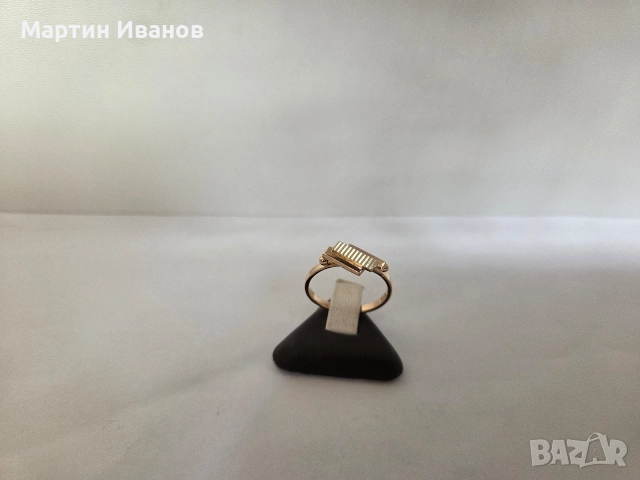 Златен руски пръстен бяло и жълто