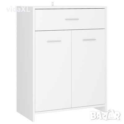 vidaXL Шкаф за баня, бял, 60x33x80 см, ПДЧ(SKU:805024